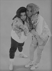 Black & white image of Super Nature aka Salt N Pepa